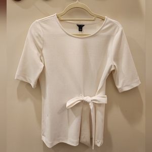 Ann Taylor shirt. Size small, creme. Bow accent